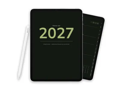 2027 Digitale planner voor iPad - Minimalist Dark Olive