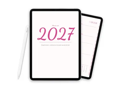 2027 Digitale planner voor iPad - Minimalist Pink
