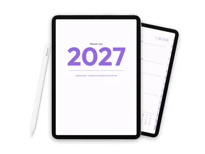 2027 Digitale planner voor iPad - Minimalist Purple