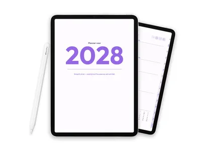 2028 Digitale planner voor iPad - Minimalist Purple