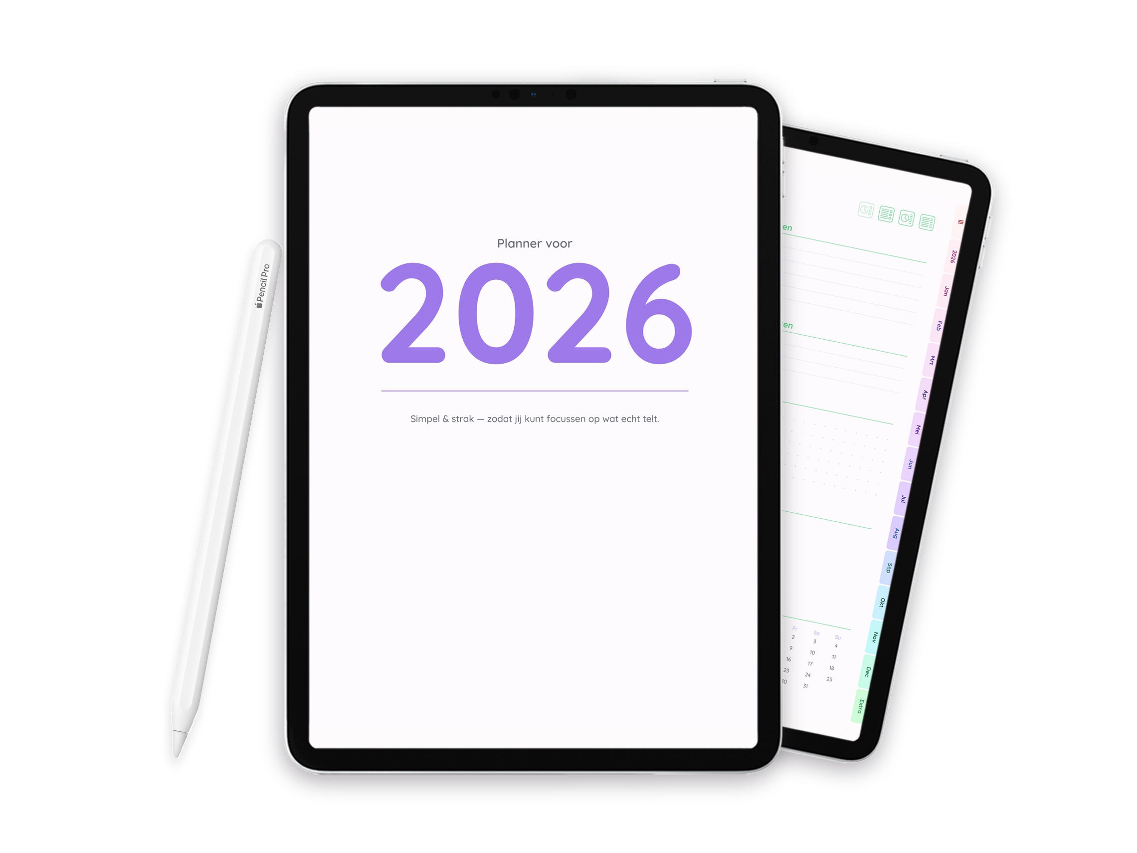 2026 Digitale planner voor iPad - Minimalist Soft Pastel - Afbeelding 1 van 14